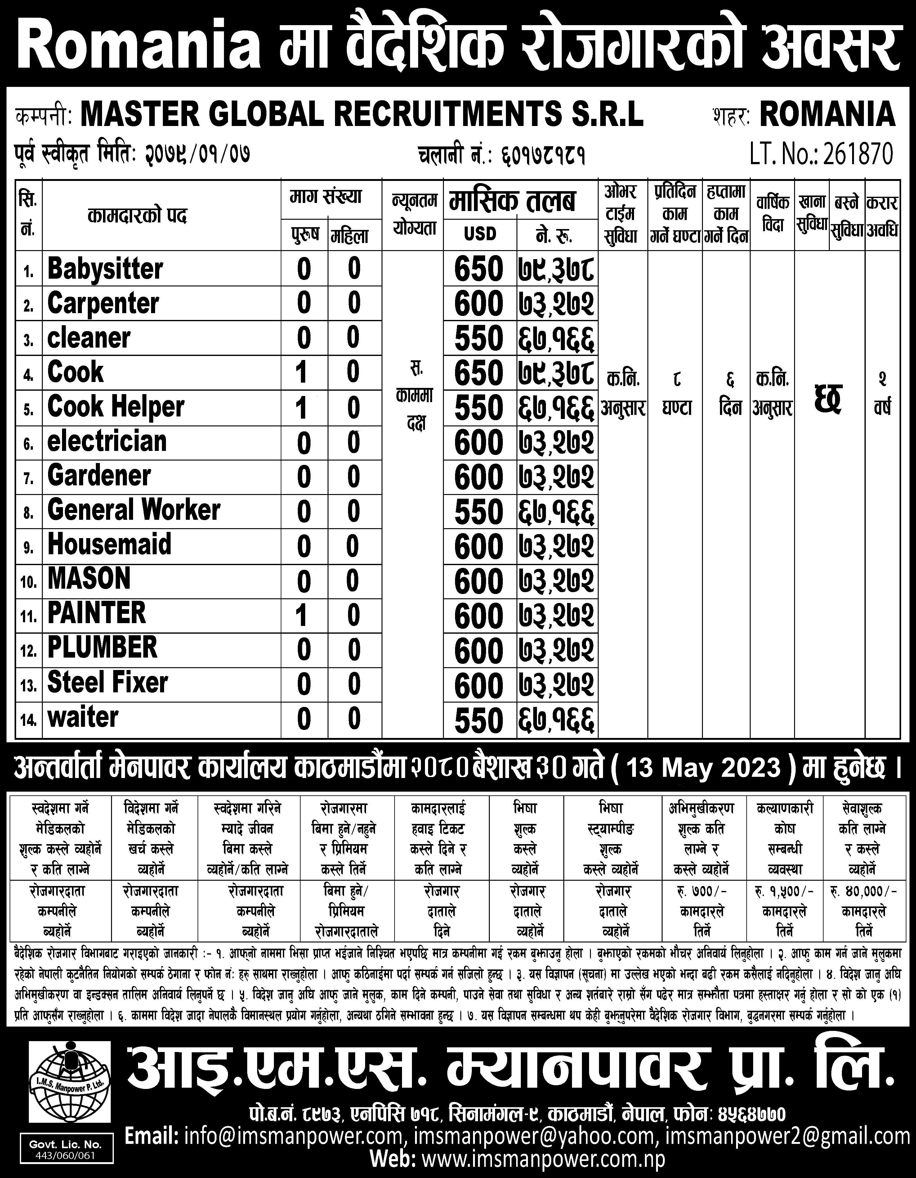 JOB VACANCY