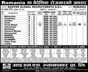 ROMANIA JOB VACANCY