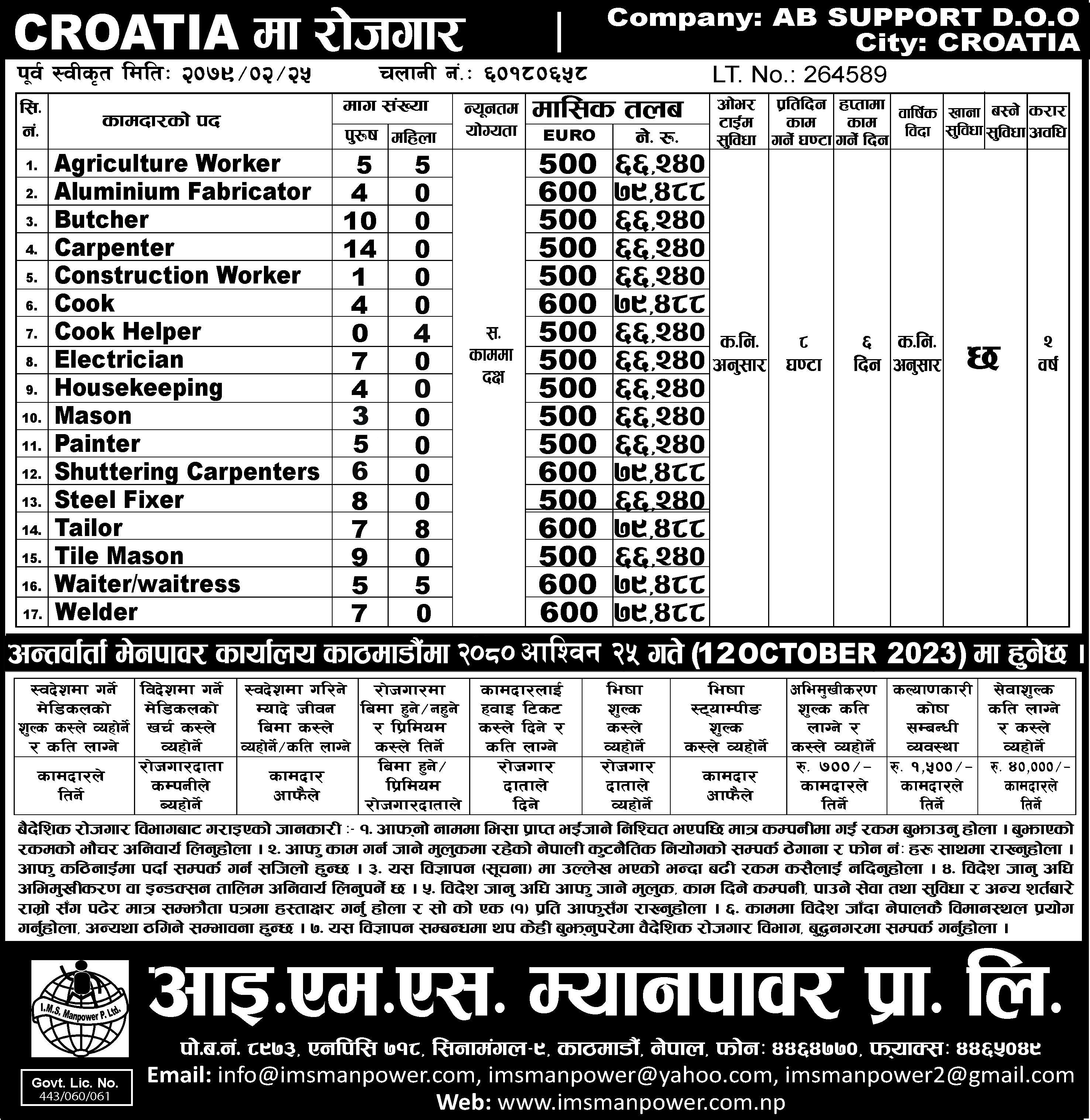 JOB VACANCY